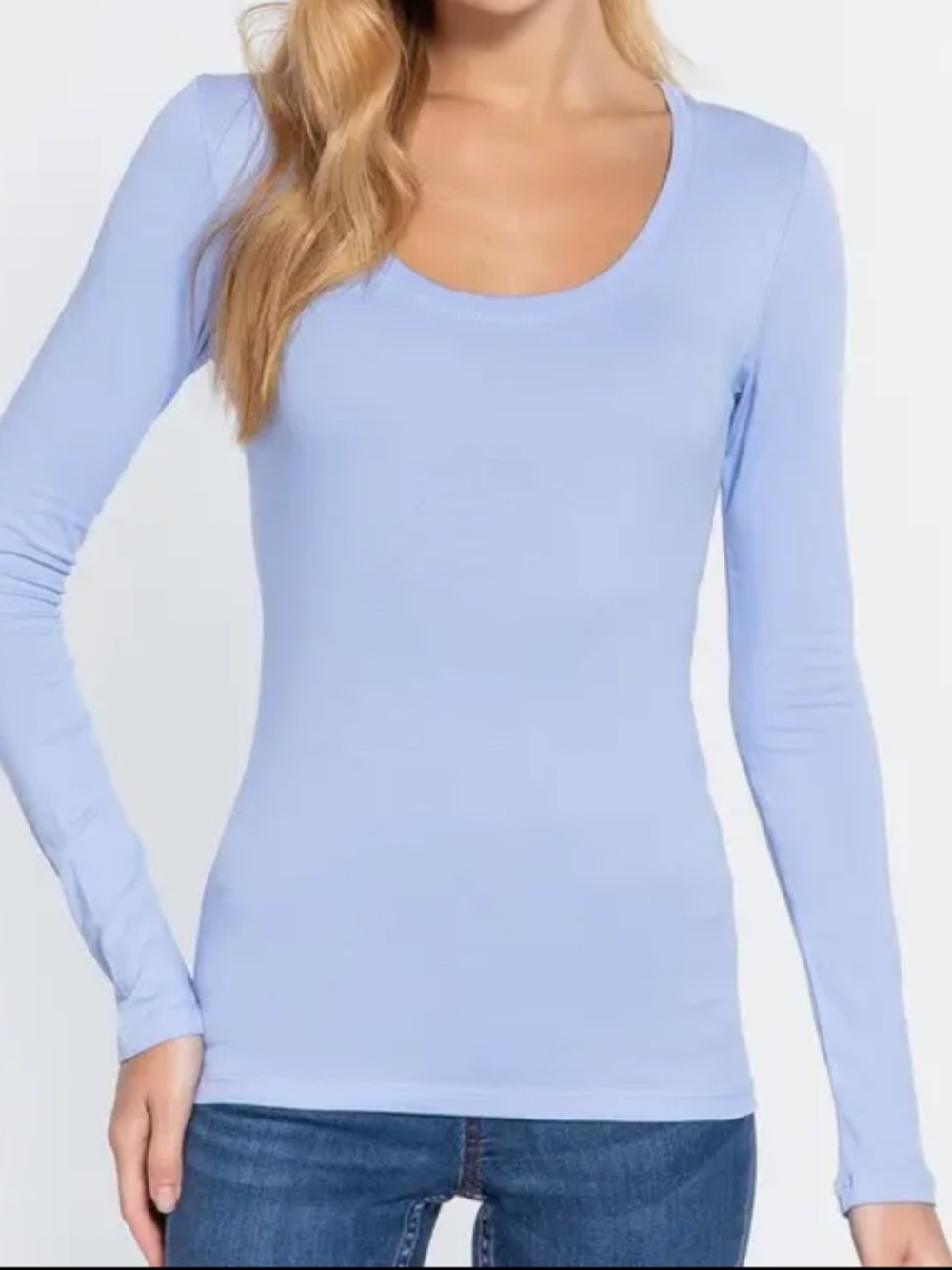 Light Blue Long Sleeve Top